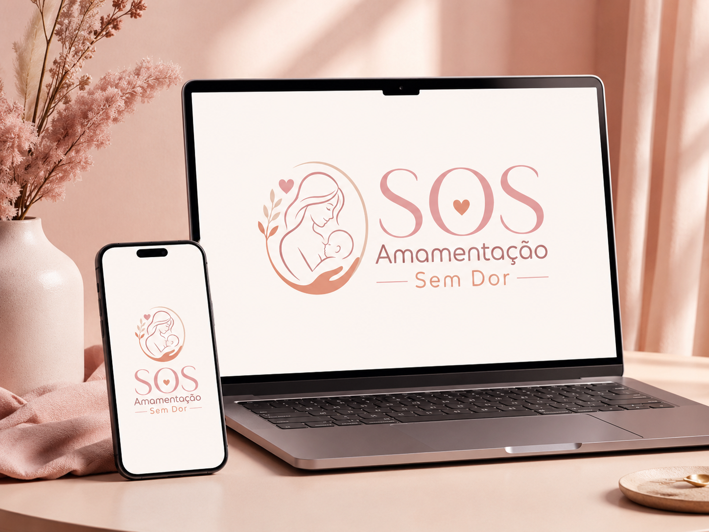 Mockup SOS Amamentação Sem Dor